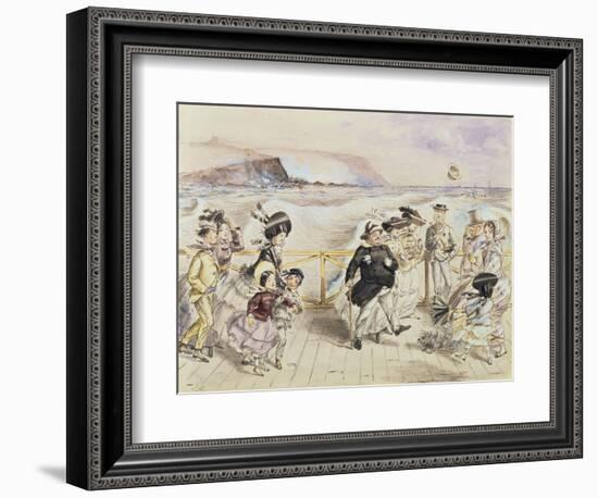 A Bracing Day at the Seaside-John Leech-Framed Giclee Print