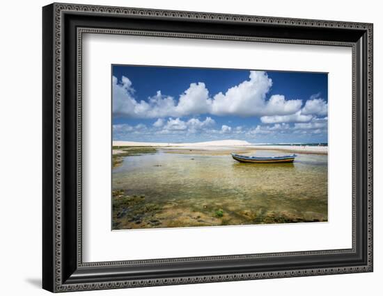 A Brazilian Fishing Boat in Jericoacoara, Brazil-Alex Saberi-Framed Photographic Print