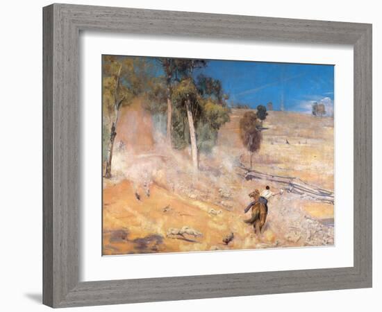 A Break Away! 1891-Tom Roberts-Framed Giclee Print