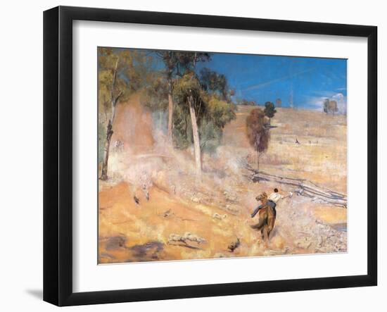 A Break Away! 1891-Tom Roberts-Framed Giclee Print