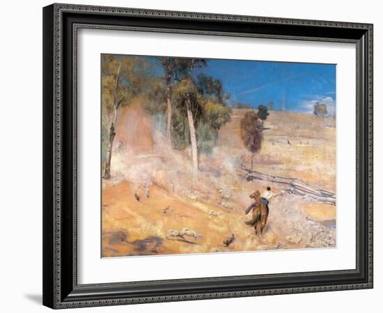 A Break Away! 1891-Tom Roberts-Framed Giclee Print