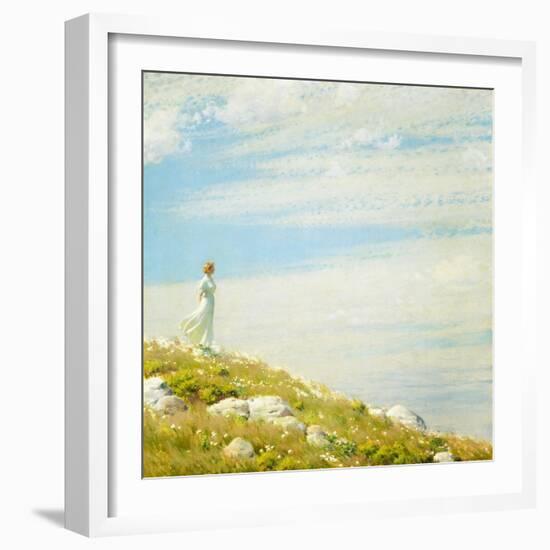 A Breezy Day, 1908-Charles Courtney Curran-Framed Giclee Print