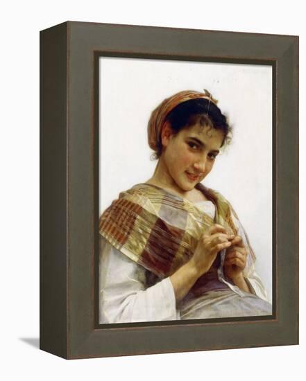 A Breton Girl, 1889-William Adolphe Bouguereau-Framed Premier Image Canvas