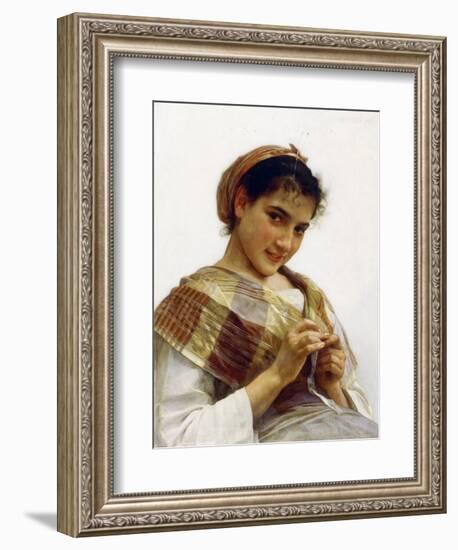 A Breton Girl, 1889-William Adolphe Bouguereau-Framed Giclee Print