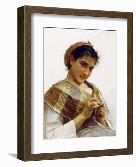 A Breton Girl, 1889-William Adolphe Bouguereau-Framed Giclee Print