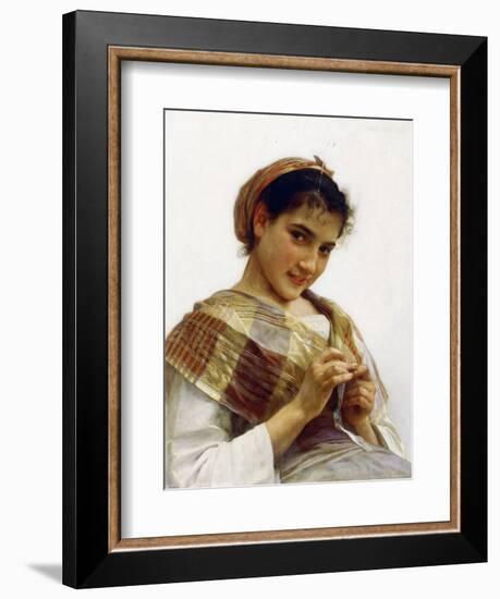 A Breton Girl, 1889-William Adolphe Bouguereau-Framed Giclee Print