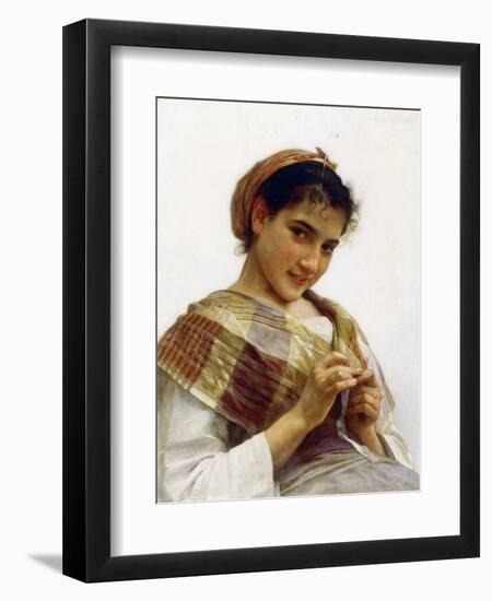 A Breton Girl, 1889-William Adolphe Bouguereau-Framed Giclee Print