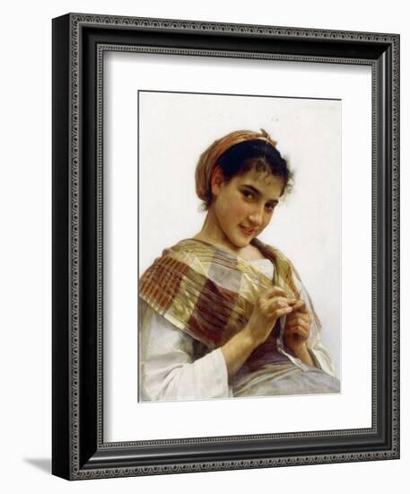 A Breton Girl, 1889-William Adolphe Bouguereau-Framed Giclee Print