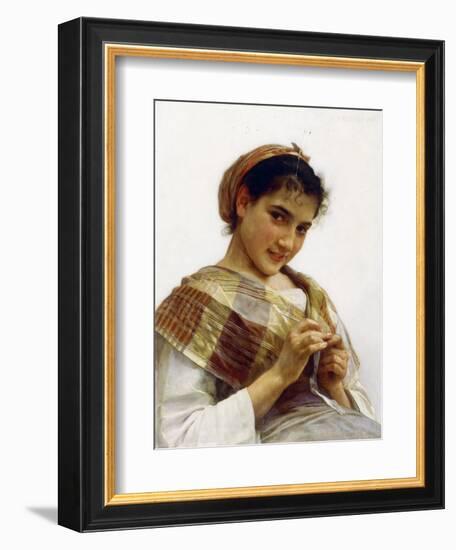 A Breton Girl, 1889-William Adolphe Bouguereau-Framed Giclee Print