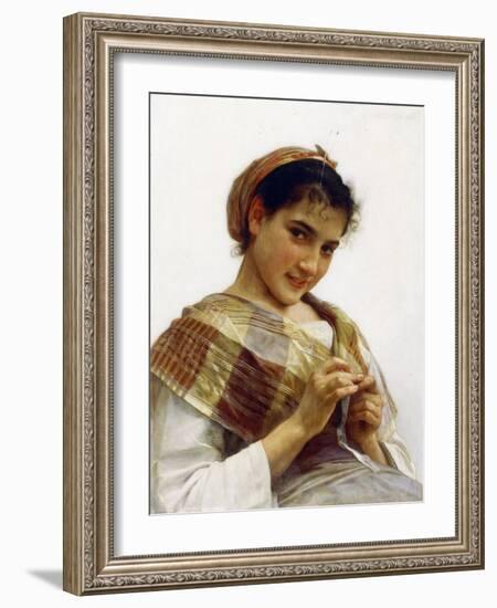 A Breton Girl, 1889-William Adolphe Bouguereau-Framed Giclee Print