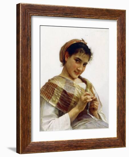 A Breton Girl, 1889-William Adolphe Bouguereau-Framed Giclee Print