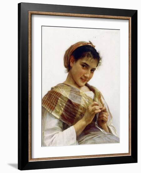 A Breton Girl, 1889-William Adolphe Bouguereau-Framed Giclee Print