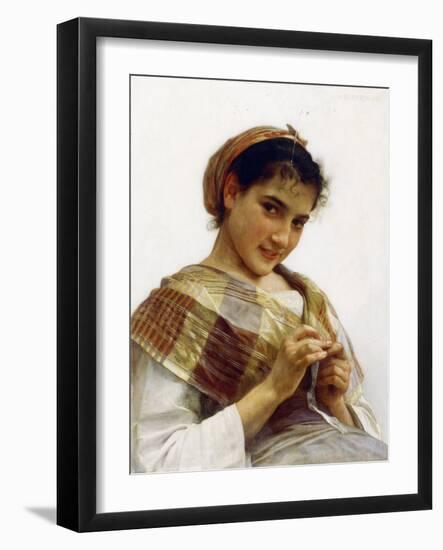 A Breton Girl, 1889-William Adolphe Bouguereau-Framed Giclee Print