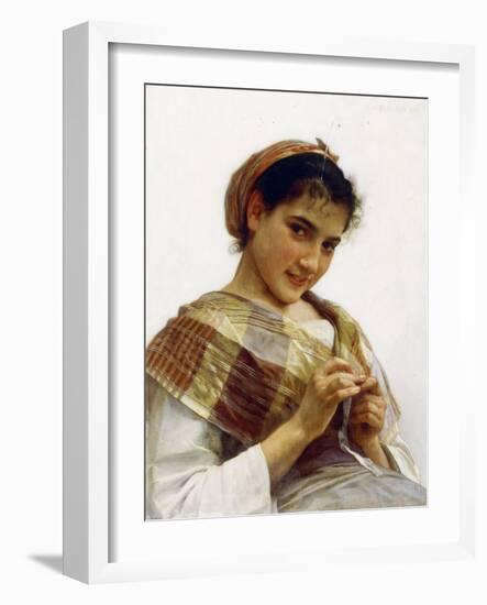 A Breton Girl, 1889-William Adolphe Bouguereau-Framed Giclee Print