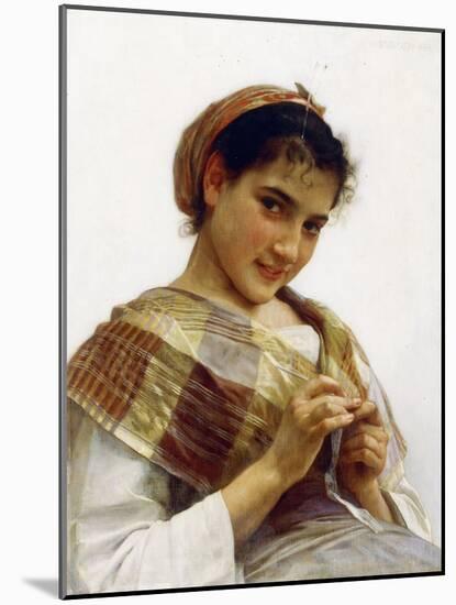 A Breton Girl, 1889-William Adolphe Bouguereau-Mounted Giclee Print