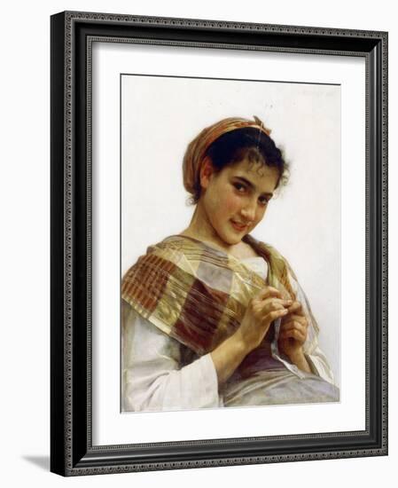 A Breton Girl, 1889-William Adolphe Bouguereau-Framed Giclee Print