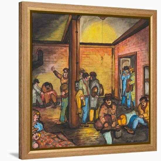 A Brick-Walled Room in an Abandoned Hall-Ronald Ginther-Framed Premier Image Canvas