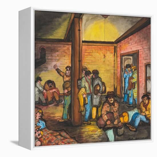 A Brick-Walled Room in an Abandoned Hall-Ronald Ginther-Framed Premier Image Canvas