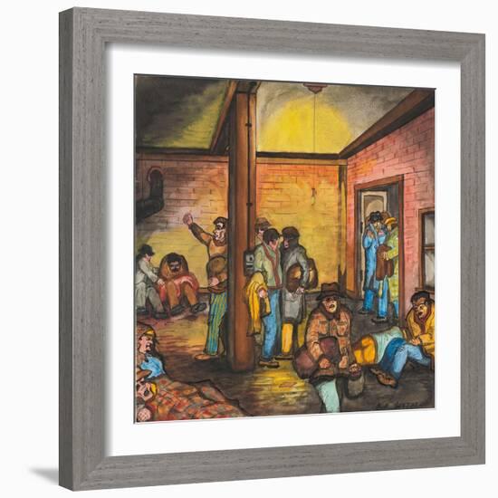 A Brick-Walled Room in an Abandoned Hall-Ronald Ginther-Framed Giclee Print