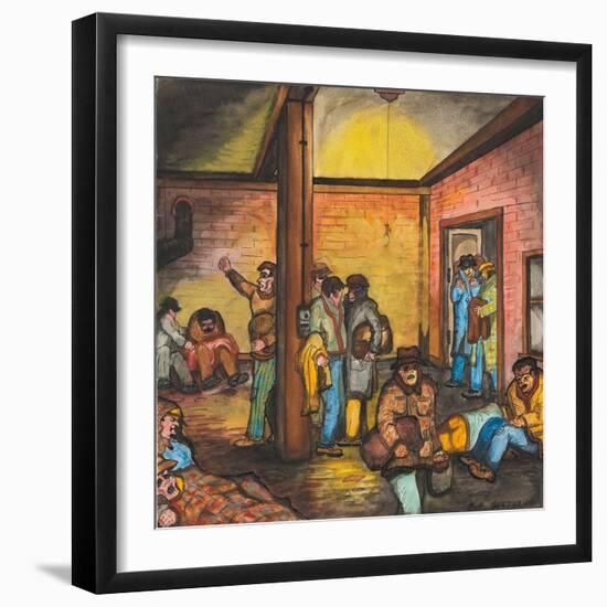 A Brick-Walled Room in an Abandoned Hall-Ronald Ginther-Framed Giclee Print