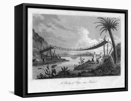 A Bridge of Ropes, Near Penipe, Ecuador, 1829-Storer-Framed Premier Image Canvas