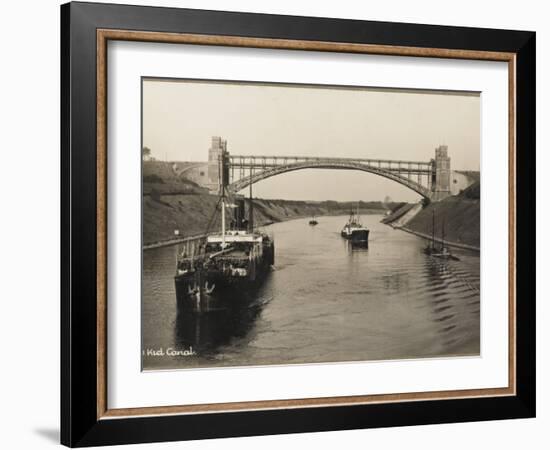 A Bridge over the Kiel Canal Linking the North Sea and the Baltic-null-Framed Photographic Print