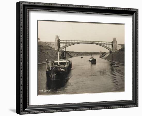 A Bridge over the Kiel Canal Linking the North Sea and the Baltic-null-Framed Photographic Print