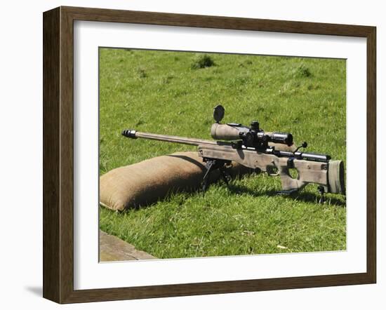 A British Army Arctic Warfare Magnum L115A3 Sniper Rifle-Stocktrek Images-Framed Photographic Print
