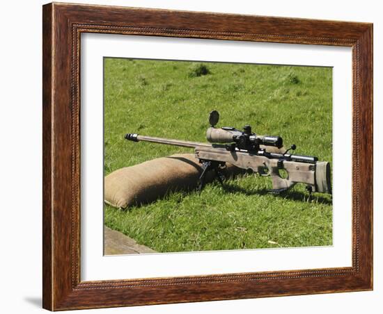 A British Army Arctic Warfare Magnum L115A3 Sniper Rifle-Stocktrek Images-Framed Photographic Print