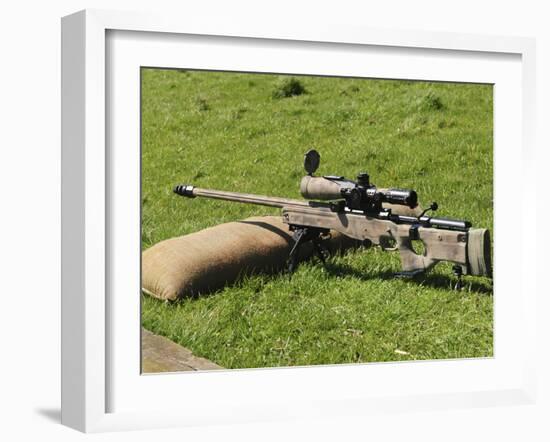 A British Army Arctic Warfare Magnum L115A3 Sniper Rifle-Stocktrek Images-Framed Photographic Print