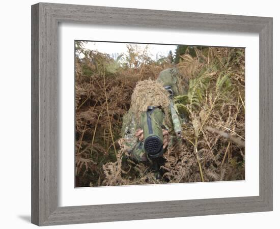 A British Army Sniper Team Dressed in Ghillie Suits-Stocktrek Images-Framed Photographic Print