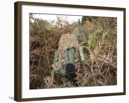 A British Army Sniper Team Dressed in Ghillie Suits-Stocktrek Images-Framed Photographic Print