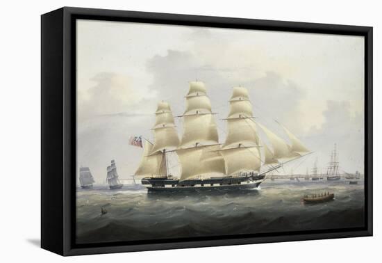 A British Merchantman off the South Coast-Samuel Walters-Framed Premier Image Canvas