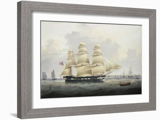 A British Merchantman off the South Coast-Samuel Walters-Framed Giclee Print