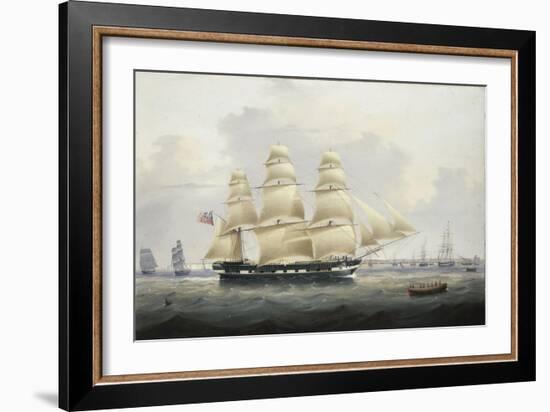 A British Merchantman off the South Coast-Samuel Walters-Framed Giclee Print