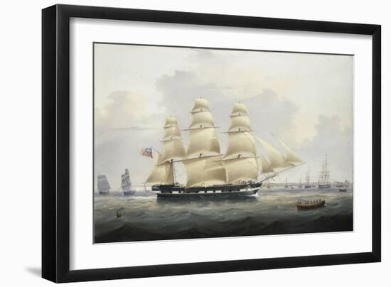 A British Merchantman off the South Coast-Samuel Walters-Framed Giclee Print