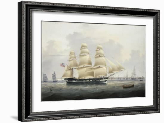 A British Merchantman off the South Coast-Samuel Walters-Framed Giclee Print