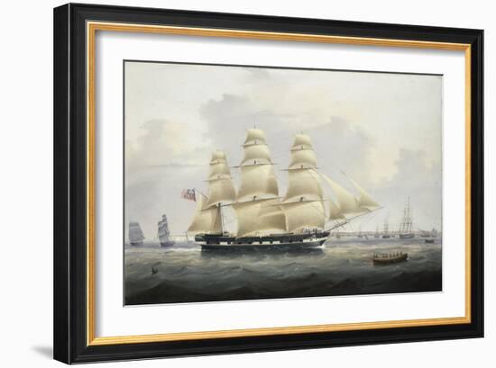 A British Merchantman off the South Coast-Samuel Walters-Framed Giclee Print