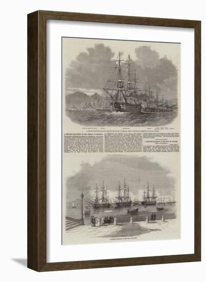 A British Squadron in Italy-Edwin Weedon-Framed Giclee Print