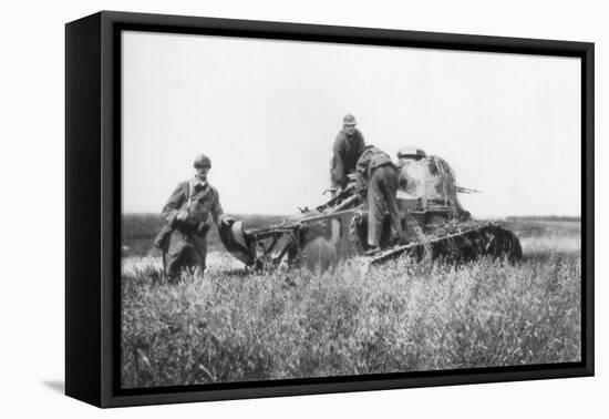 A Broken Down French Light Tank, Villers-Cotterets, Aisne, France, 1918-null-Framed Premier Image Canvas