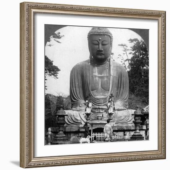 A Bronze Statue of Buddha, Kamakura, Japan, 1900s-BL Singley-Framed Photographic Print