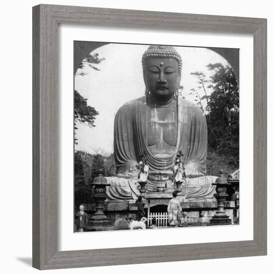 A Bronze Statue of Buddha, Kamakura, Japan, 1900s-BL Singley-Framed Photographic Print