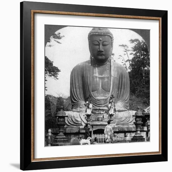 A Bronze Statue of Buddha, Kamakura, Japan, 1900s-BL Singley-Framed Photographic Print