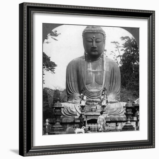 A Bronze Statue of Buddha, Kamakura, Japan, 1900s-BL Singley-Framed Photographic Print