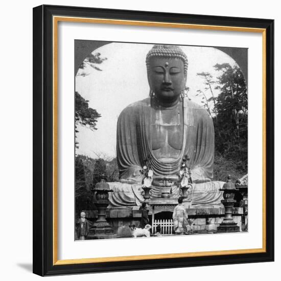 A Bronze Statue of Buddha, Kamakura, Japan, 1900s-BL Singley-Framed Photographic Print