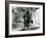 A Brown Bear Stands Upright on its Hind Legs, Mappin Terraces, London Zoo, August 1921-Frederick William Bond-Framed Photographic Print