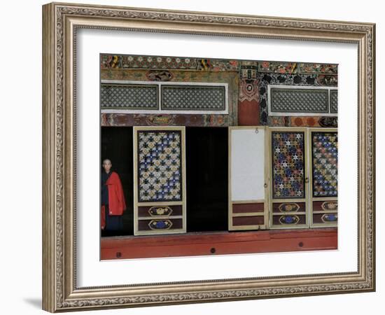 A Buddhist Monk at the Pohyon Temple on Mount Myohyang, May 17, 2006, in Central North Korea-Wally Santana-Framed Photographic Print