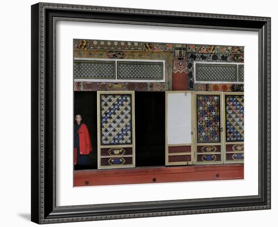 A Buddhist Monk at the Pohyon Temple on Mount Myohyang, May 17, 2006, in Central North Korea-Wally Santana-Framed Photographic Print