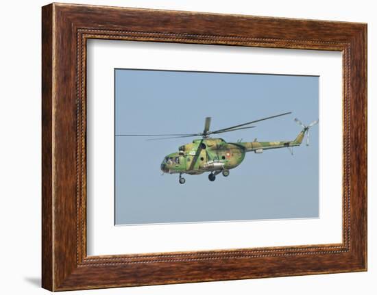 A Bulgarian Air Force Mi-8 Helicopter in Flight over Bulgaria-Stocktrek Images-Framed Premium Photographic Print