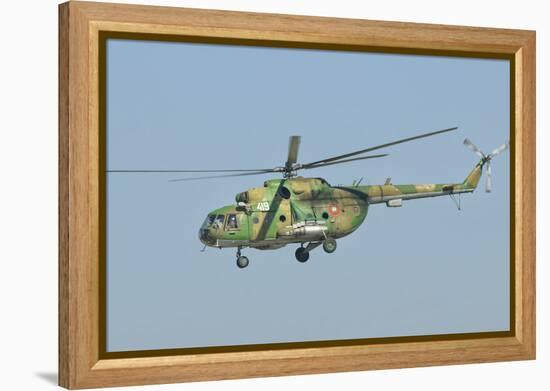 A Bulgarian Air Force Mi-8 Helicopter in Flight over Bulgaria-Stocktrek Images-Framed Premier Image Canvas